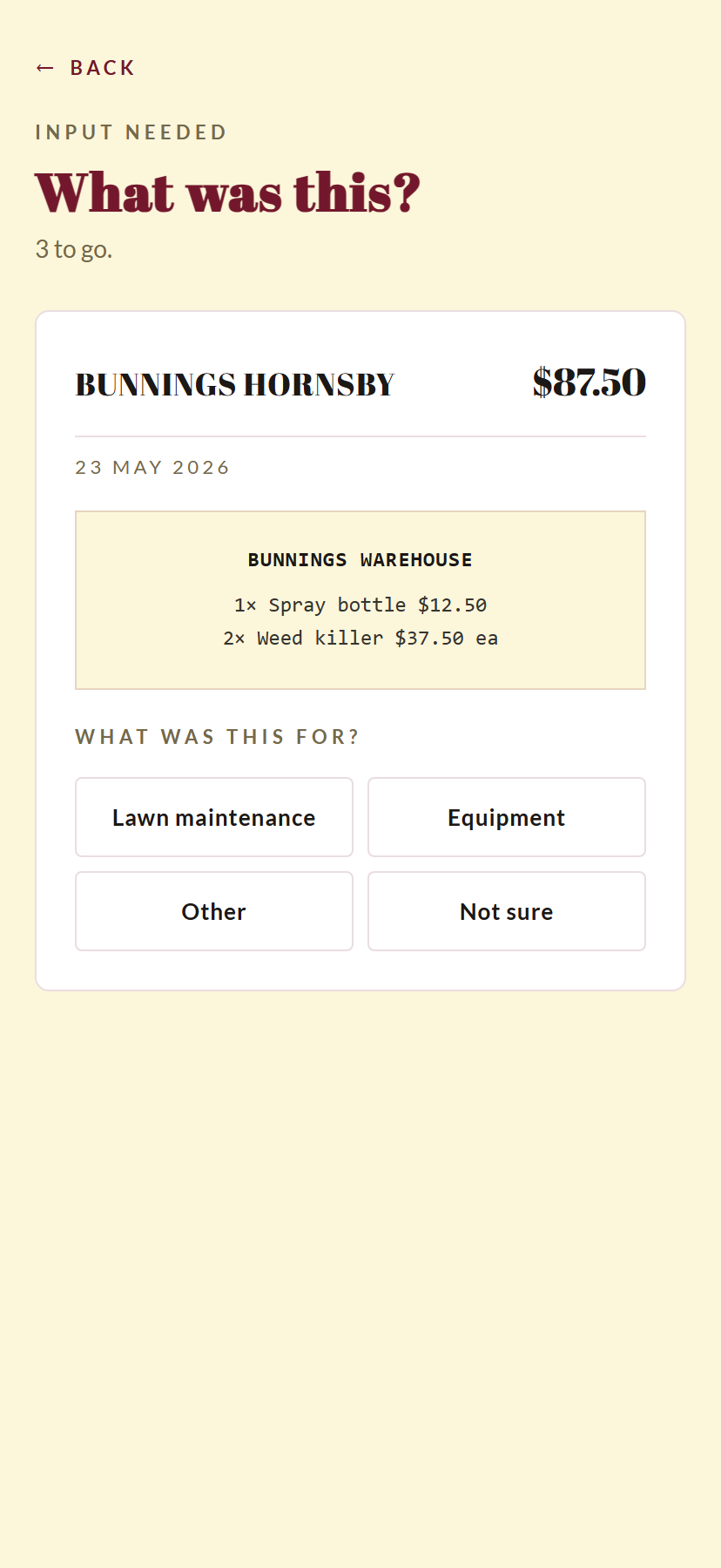 Input needed queue